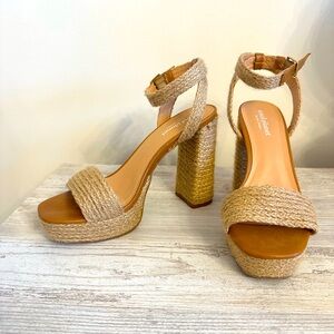 Cool Planet by Steve Madden, tan espadrilles.